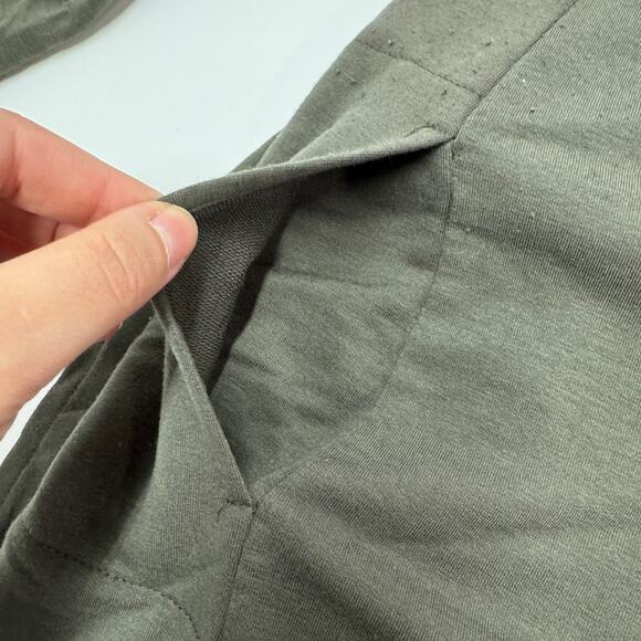 J.Jill Cardigan Women Small Petite Olive Green Open‎ Front Longline Tencel Blend - Picture 10 of 10